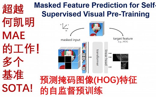 [自监督学习SOTA]MaskFeat中的HOG介绍:Masked Feature Prediction for SSL 预测掩码图像特征的自监督预训练