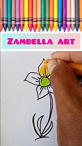 MENGGAMBAR DAN MEWARNAI BUNGA #shortvideo #drawing #art