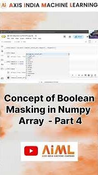Boolean Masking in Numpy Array. #datascience #machinelearning #numpy