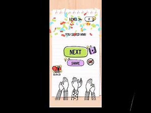 Brain Test Tricky Puzzles Level 33 to 38 Solution Walkthrough Answers. #braintest