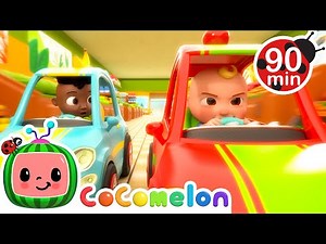 Shopping Cart Race 🏁 Need To Go Fast! | CoComelon | Nursery Rhymes for Babies