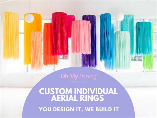 Custom Fringe Ceiling Ring: Party & Event Decor, Fringe Garland, Party Decor - Etsy