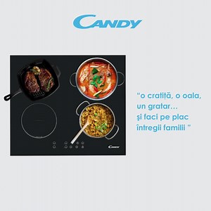 4.4K views · 33 reactions | De ce o plită cu inducție este mai performantă decat o plita pe gaz? Ai ai mult spațiu, fără a mai fi condiționată de grătarul ochiului, tehnologia Bridge iți permite sa pui oale de mari dimensiuni iar în zona în care nu se află oală plita va rămâne rece. Descoperă aici gama: https://www.candy.ro/ro_RO/electrocasnice/gatit/plite | Candy | Facebook