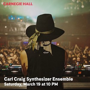 15 reactions · 4 comments | Carl Craig is a true legend of electronic music production and performance. On March 19, he brings his Synthesizer Ensemble to Carnegie Hall for a concert that combines flexible and collaborative human touch into the more synth-driven pulsing traits of techno. Tickets: https://bit.ly/3JGlKLp | Carnegie Hall | Facebook
