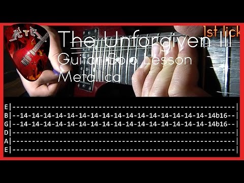 The Unforgiven III Guitar Solo Lesson - Metallica (with tabs)