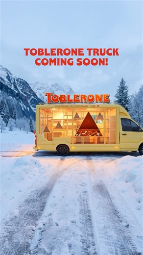 Nicht jeder Tag bringt einen Toblerone Truck an deine Talstation. Aber dieser schon. 💫 Watch this space – und tagge jemanden, der mitkommen muss! #Toblerone #NeverSquare | Toblerone