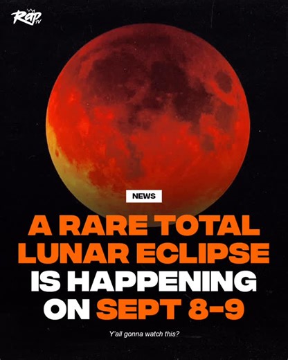 RapTV | On the night of September 7–8, 2025, a total lunar eclipse will be visible across much of the Pacific, including Australia, New Zealand,... | Instagram