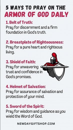 5 Ways to Pray on the Armor of God Daily #armorofgod #prayer #prayerwarrior #fullarmorofgod #bible
