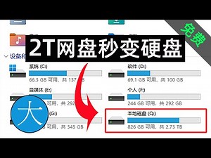 干货🔥小伙把2000GB云盘当硬盘用👉免费👈挂到电脑，clouddrive和webdav+RaiDrive⭕新手教学