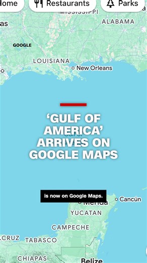 126K views · 2.2K reactions | The body of water formerly known in the United States as the Gulf of Mexico is now listed for US-based users of Google Maps as the Gulf of America. The change follows an executive order by US President Donald Trump renaming the area. Google has previously said it has "a longstanding practice of applying name changes when they have been updated in official government sources." Read more: https://cnn.it/3CI0t6t | CNN | Facebook