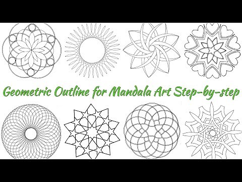 Geometric Outline Step-by-Step Tutorial #vanithaarts #geometry #mandalaart #mandala #mandaladesign