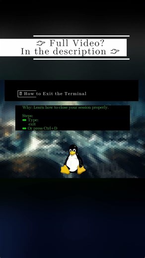 🐧 LinuxCLI 🐧 How to Exit the Terminal 🐧 #shorts #KGROSShorts