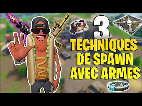 3 TECHNIQUES de SPAWN avec ARMES sur FORTNITE CRÉATIF - #4 [Tuto FR]