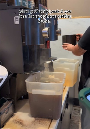 When You're Mid Peak and the Saxophones Get Louder — Barista Moment