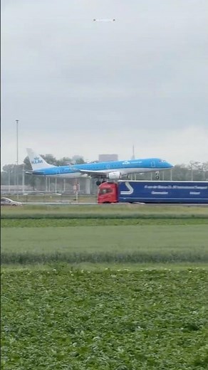EMBRAER E190STD KLM HAMBURG TO AMSTERDAM LANDING SCHIPHOL AIRPORT PHEZG #automobile #aviation