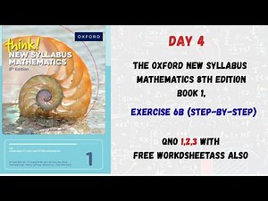 Oxford New Syllabus Mathematics 8th Edition | Book 1 | Exercise 6B Q1-3 | Step-by-Step