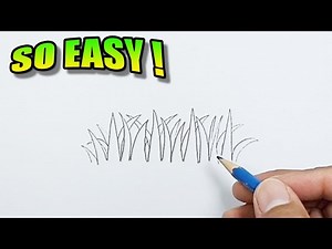 How to draw grass with pencil | Easy Drawings - Videos For Kids