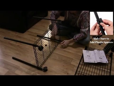 How to assemble 3-Tier Wire Shelf Rolling Storage Rack - SONGMICS