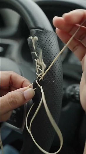 How to Install Custom Steering Wheel Covers #carsteeringwheel #steeringcover #handmade #diy