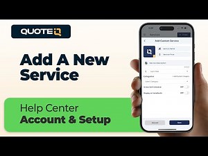Add A New Service | Quoting & Estimates