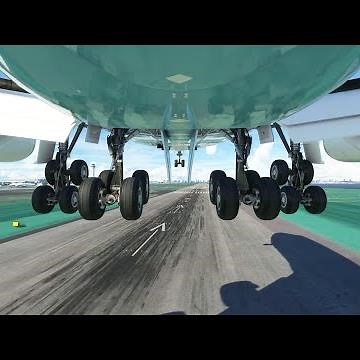 Stunning Landing Gear View of Japan Airlines 747 at Haneda Airport MFS2020