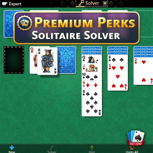 🚨PREMIUM PERK ALERT🚨 💡PERK #2: Need a helping hand? 🙋 🗝️Solitaire Solver is here when you need it! Follow the golden path to complete your game...AND improve your winning skills as a result! Just another perk when you sign up for Premium Membership! 🙌 https://aka.ms/playsolitaire | Microsoft Solitaire Collection