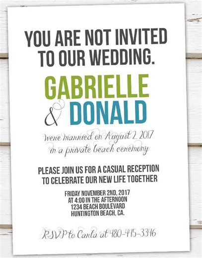 Belated wedding reception invitation wording | Honestweddingadvice.com