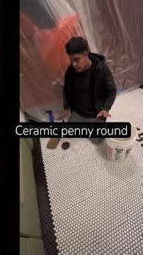 #viral #ceramic #penny round tile