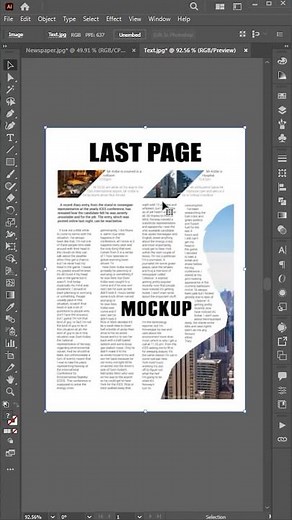 Realistic Newspaper Mockup in illustrator #illustrator