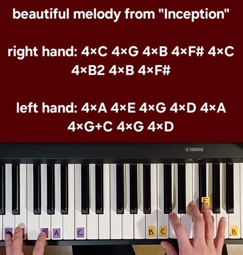 Time (Inception) - Hans Zimmer - piano tutorial