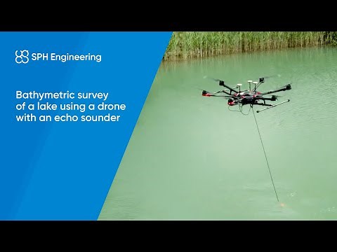 Bathymetric survey of a lake using UAV drone with echosounder