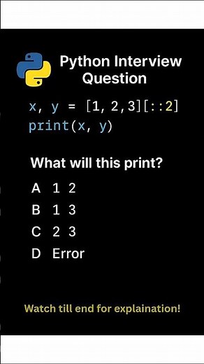 Day 16 | Python Interview Questions | List Slicing Trap Explained 🔥#python #interview #shorts