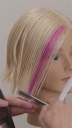 French Bob with Flipped Ends Using a Razor #shorts #short