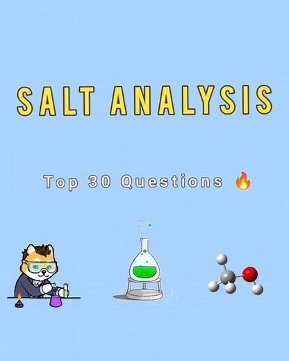 Salt Analysis Viva Q&A 🔥