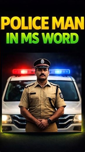 Police Man Design in MS Word 😱|#keyboard #asmr #word #microsoftword #tips