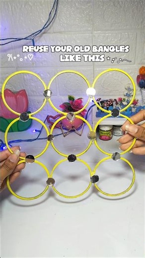 diy wall decor from old bangles #diy #art #craft #viral #trending #shorts #love #aestheticart