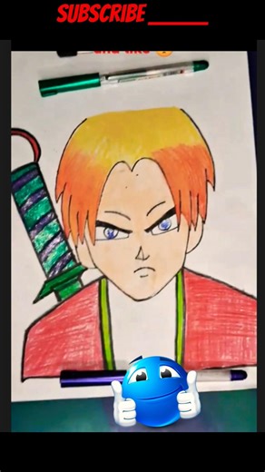 anime art color pencil 📈#popular #drawing #anime #trending