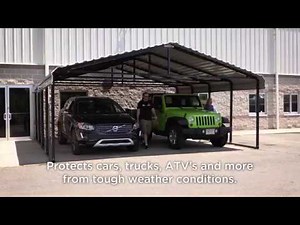 Arrow Steel Carport Kits 20x20, 20x24 & 20x29 - KitSuperStore.com