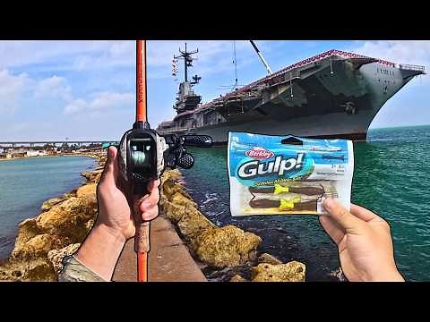 Corpus Christi Jetty Fishing Near USS Lexington | Texas Saltwater Fishing