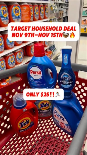 Target Laundry Deal 11/9-11/15😍🔥‼️$25 FOR ALL 5 products‼️Tide & Persil & Purex stock up! Comment “Target” for written breakdown ✨ #targetcouponing #targetdeals #targethaul #laundrydeals #couponingforbeginners | Saving With Nia