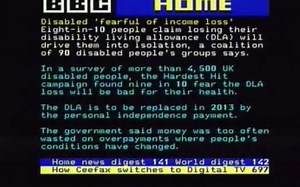 The last few seconds of the last ever Ceefax testcard.