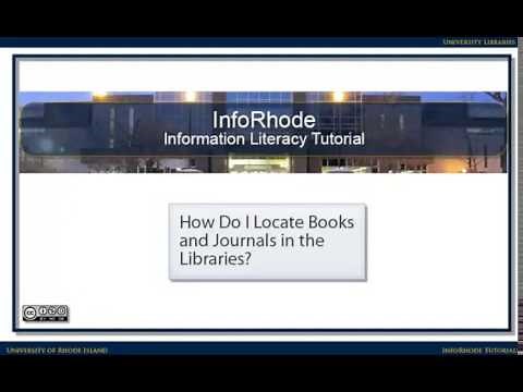 How Do I Locate Books and Journals in the Libraries?