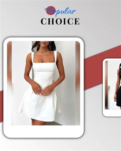 Women's Square Neck Sleeveless Tank Top Dresses