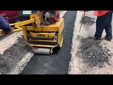 Reparación de pavimento con asfalto en frío