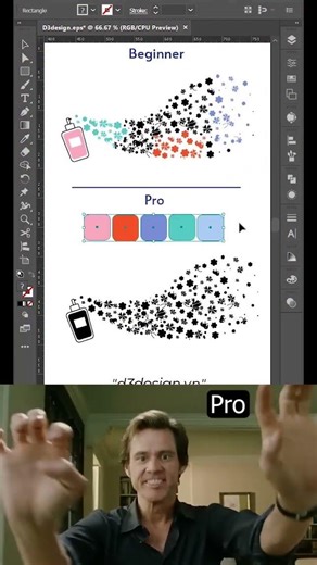 Beginner Vs Pro tutorial #artist #art #designer #graphicdesign #photoshop #tips