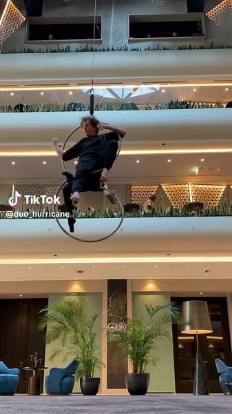 Aerial Hoop Gymnastics Tricks and Performances