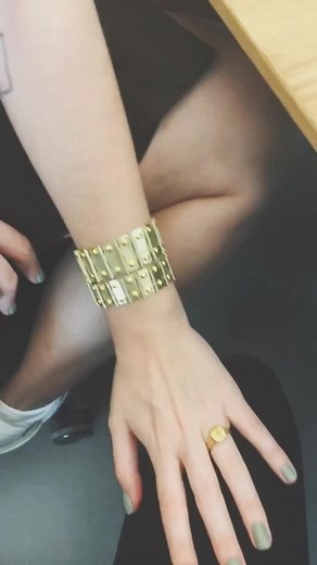 Two ingredient recipe for making a hinge bracelet #diy #jewelrymaking #fyp #foryoupage
