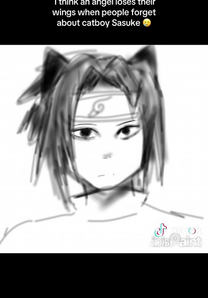 Art of Sasuke as a Catboy: A Unique Anime Perspective