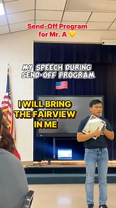 MY MESSAGE DURING SEND-OFF PROGRAM: THE ATTITUDE OF GRATITUDE 🇺🇸🫶🇵🇭 To Fairview Jaguar Cubs Family,As I bid farewell to this wonderful team and family, I can't help but reflect on the incredible journey we've shared over the past two years. I want to express my deepest gratitude for your friendship, support, and guidance. Each of you has taught me valuable lessons, both professionally and personally, that I will carry with me wherever I go. Whether it was lending an ear during tough times, 