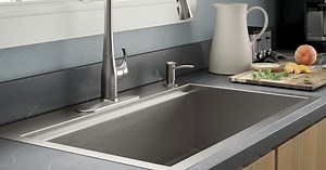 Dual-mount sink offers design versatility in the kitchen
